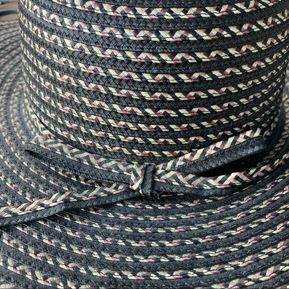 Jacobson Black and Brown Straw Sun Hat - Picture 5 of 5